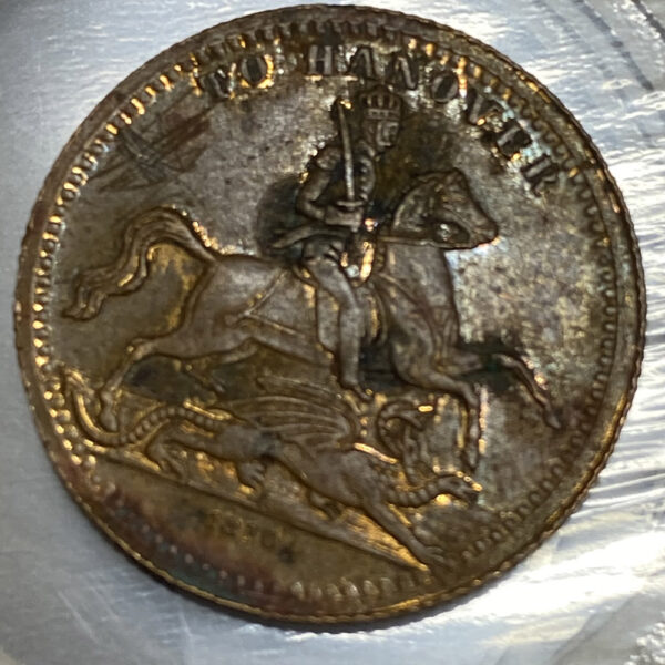 1830 Great Britain Victoria Cumberland Jack Token (To Hanover) PGC121 - Image 2